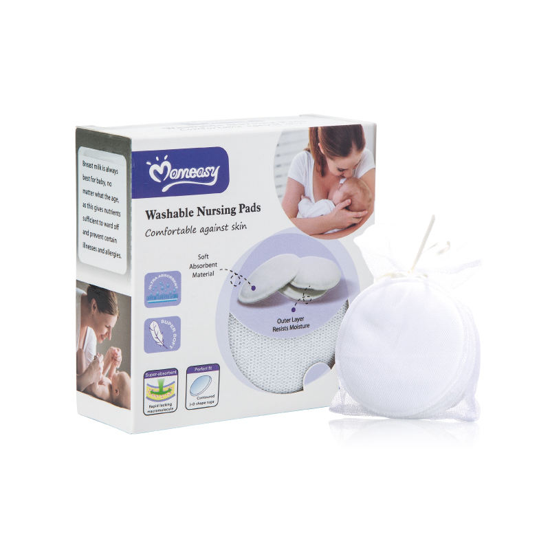 Momeasy  Factory Directly Supply Cotton Nursing Breast Pads  Reusable Reused  Washable Nursing Pads Breast Pads