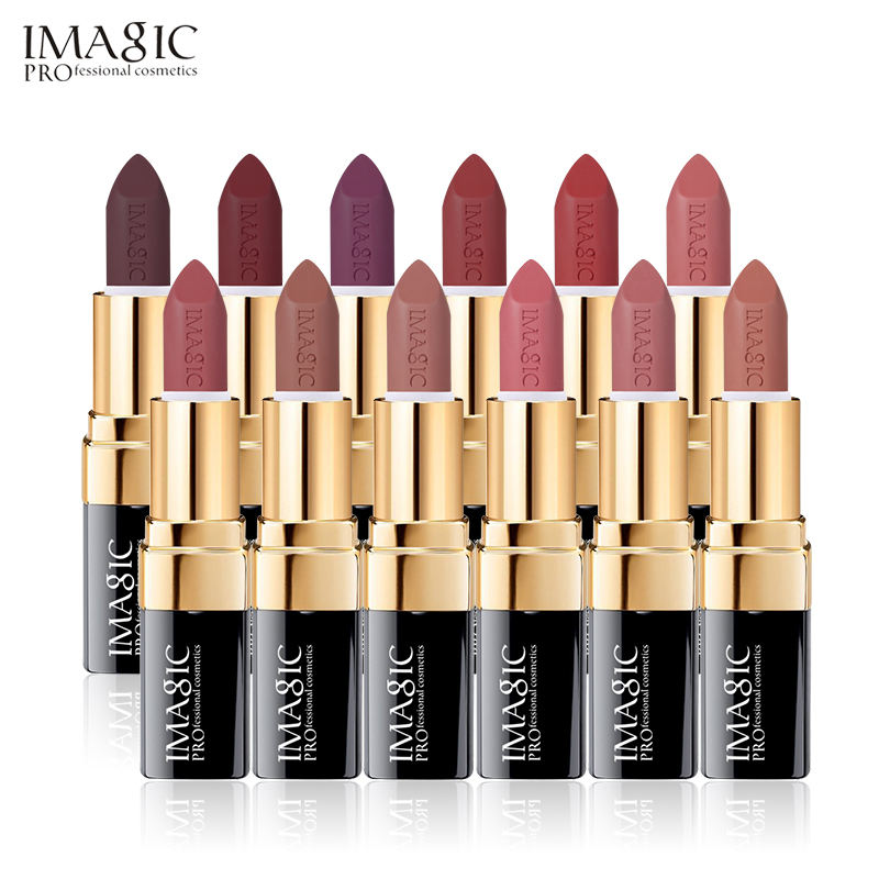 IMAGIC Wholesale Lip Beauty Makeup Cosmetics Long Lasting Matte Magic Red Nude Rouge a Levre Lipstick Lipstik Set