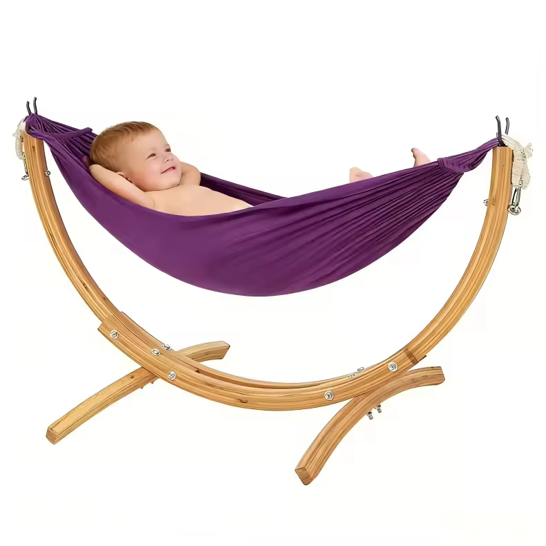 Portable Baby Sleeping Products Swing Bed for Carrying Babies Baby Wooden Hammock With Stand