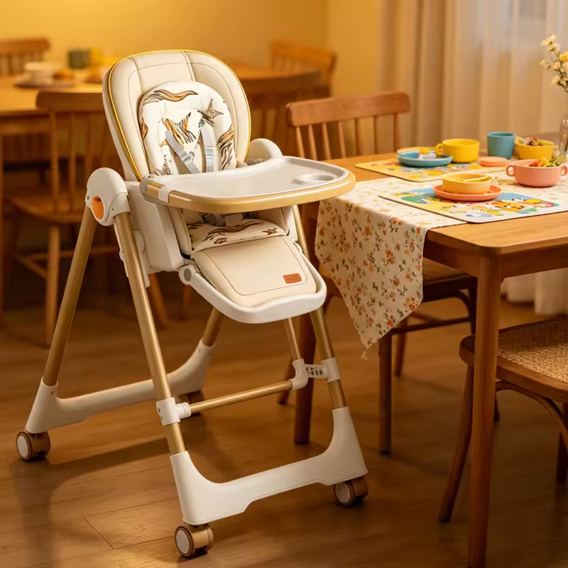Swing Chair with Wheels Multi-Functional Portable Baby Dining Chair Babies and Kids Bedroom Use