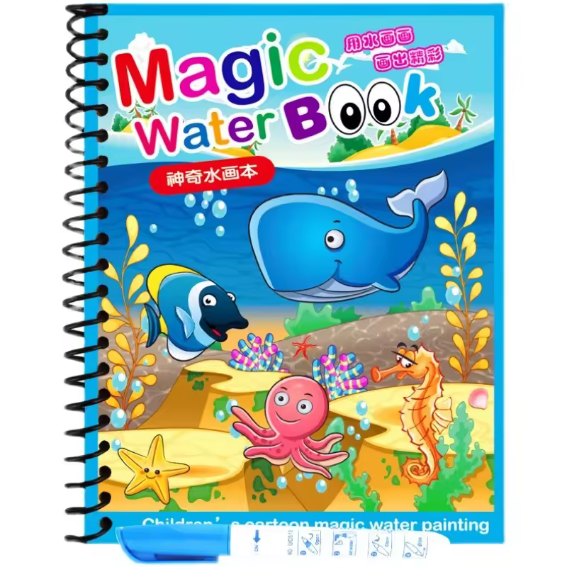 Magic Water Coloring Book MultiStyle Toddler Story Drawing Toy Kids Water Painting Book EocFriendly