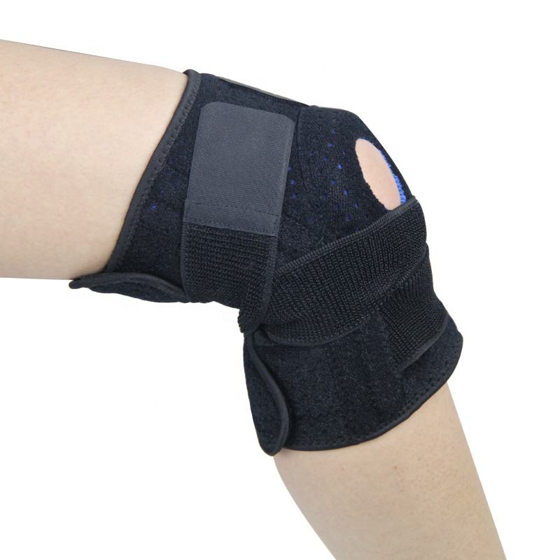 Knee Support Brace with Side Stabilizers and Patella Gel Pads Soft Type for Protection