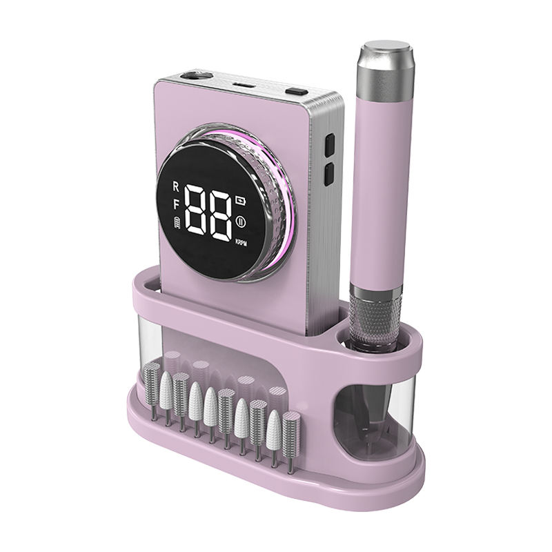 Songshi 40000RPM Professional Nail Drill Brushless Motor Rechargeable with Base 8H Battery Type-C Charging